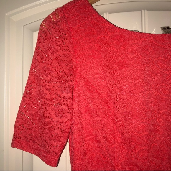 NWT Jessica Simpson orange lace overlay dress size 8 - Picture 3 of 7